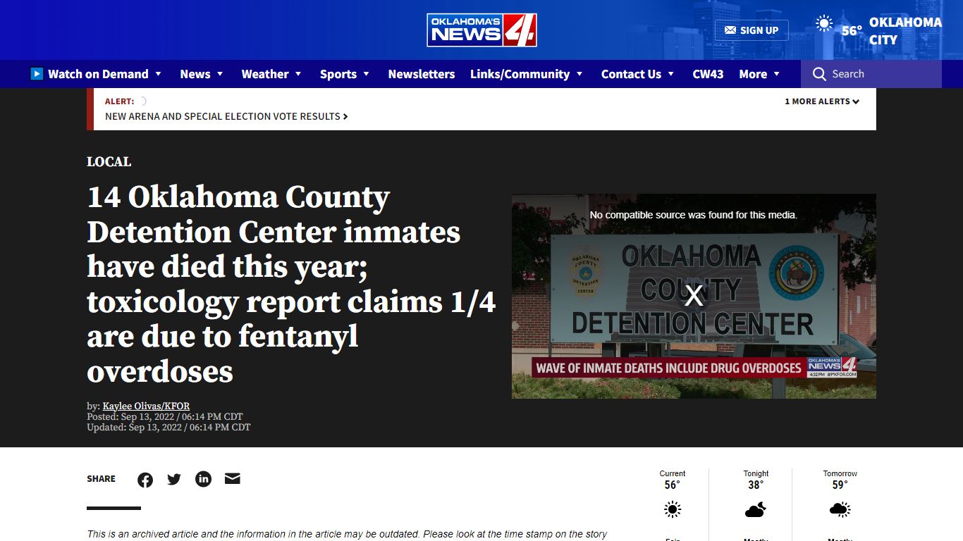 At least 1/4 of 2022 Oklahoma County jail deaths were fentanyl overdoses